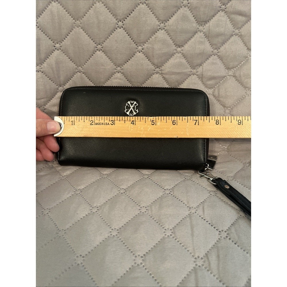 Women's Leather Wallet CXL black Handbag with Chain - Picture 8 of 8